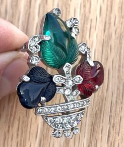 Trifari Fruit Salad Alfred Philippe Tutti Frutti Basket Dress Fur Clip Brooch