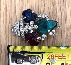 Trifari Fruit Salad Alfred Philippe Tutti Frutti Basket Dress Fur Clip Brooch