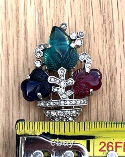 Trifari Fruit Salad Alfred Philippe Tutti Frutti Basket Dress Fur Clip Brooch