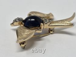 Trifari Jelly Belly Brooch Blue Bird by Alfred Philippe