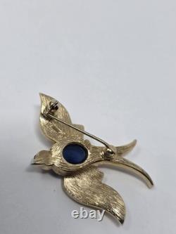 Trifari Jelly Belly Brooch Blue Bird by Alfred Philippe