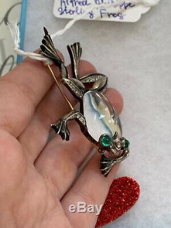 Trifari Jelly Belly Frog brooch Vintage 1943 Alfred Philippe Sterling D. P. 135172