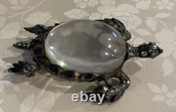 Trifari Jelly Belly Turtle Brooch Sterling Silver Vintage 1943 Alfred Philippe