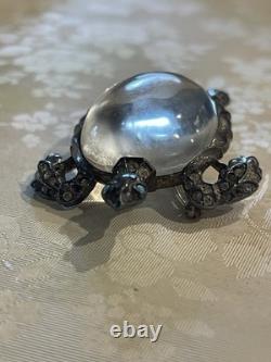 Trifari Jelly Belly Turtle Brooch Sterling Silver Vintage 1943 Alfred Philippe