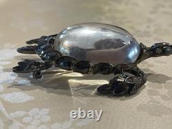 Trifari Jelly Belly Turtle Brooch Sterling Silver Vintage 1943 Alfred Philippe