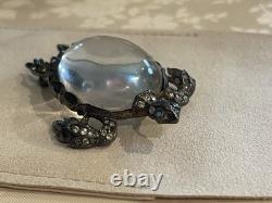 Trifari Jelly Belly Turtle Brooch Sterling Silver Vintage 1943 Alfred Philippe