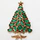 Trifari Modern Mosaics series green Christmas Tree brooch Alfred Philippe 1966