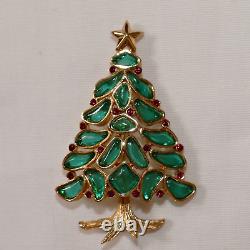 Trifari Modern Mosaics series green Christmas Tree brooch Alfred Philippe 1966