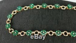Trifari PAT. PEND Alfred Philippe Moghul Emerald Green Flower Necklace