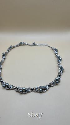 Trifari Pat. Pend Alfred Philippe Silver Necklace Earrings Set