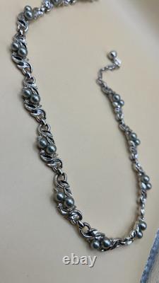 Trifari Pat. Pend Alfred Philippe Silver Necklace Earrings Set