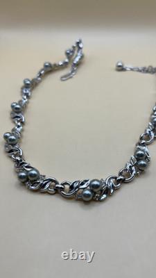 Trifari Pat. Pend Alfred Philippe Silver Necklace Earrings Set