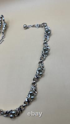 Trifari Pat. Pend Alfred Philippe Silver Necklace Earrings Set