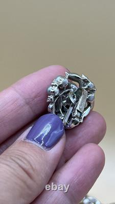 Trifari Pat. Pend Alfred Philippe Silver Necklace Earrings Set