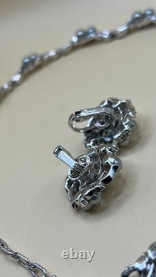 Trifari Pat. Pend Alfred Philippe Silver Necklace Earrings Set