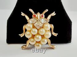 Trifari Pat. Pend Ladybug Alfred Philippe 1952 Park Ave Zoo Series Brooch Pin