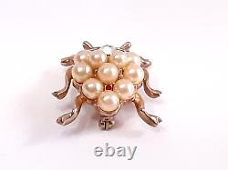 Trifari Pat. Pend Ladybug Alfred Philippe 1952 Park Ave Zoo Series Brooch Pin