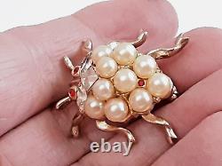 Trifari Pat. Pend Ladybug Alfred Philippe 1952 Park Ave Zoo Series Brooch Pin