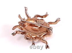 Trifari Pat. Pend Ladybug Alfred Philippe 1952 Park Ave Zoo Series Brooch Pin