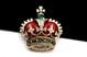 Trifari Philippe 1953 Coronation Gems Rhinestone & Red Enamel Royal Crown Brooch
