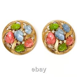 Trifari Philippe Fruit Salad Tie-Ups Convertible Earrings Clips Pastel PRINTEMPS Trifari Philippe Fruit Salad Tie-Ups Convertible Earrings Clips Pastel PRINTEMPS