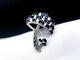 Trifari Philippe Rue de la Paix Fx Sapphire Rhinestone Demilune Mushroom Brooch