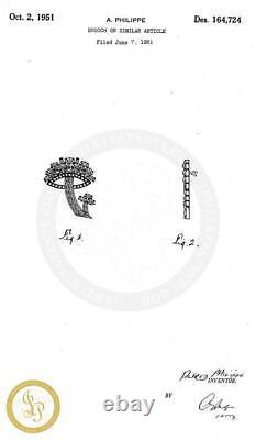 Trifari Philippe Rue de la Paix Fx Sapphire Rhinestone Demilune Mushroom Brooch