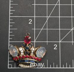 Trifari Rhinestone Coronation Crown 1944s Alfred Philippe Des 137542 Vtg Brooch