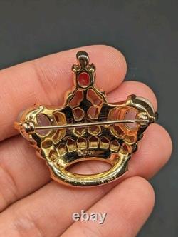 Trifari Rhinestone Coronation Crown 1944s Alfred Philippe Des 137542 Vtg Brooch