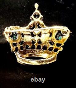 Trifari Rhinestone Crown 1944 Alfred Philippe #137,542 Vintage Brooch Pin