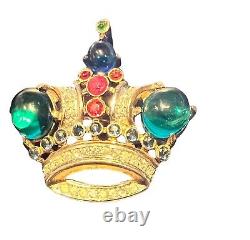 Trifari Rhinestone Crown 1944 Alfred Philippe #137,542 Vintage Brooch Pin