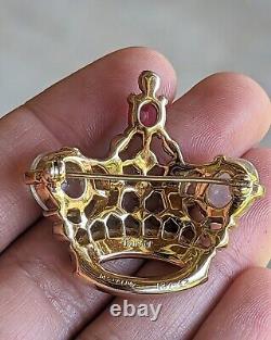 Trifari Rhinestone Crown 1944s Alfred Philippe Des 137542 Vintage Brooch Pin