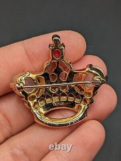 Trifari Rhinestone Crown 1944s Alfred Philippe Des 137542 Vintage Brooch Pin