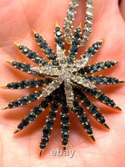 Trifari Rhinestone Fireworks Earrings Starflight Alfred Philippe 1966 Clip On