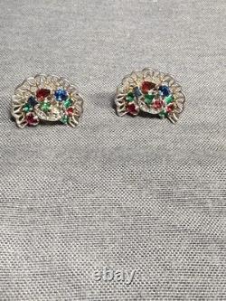 Trifari Riviera Series Jeweled Earrings, Alfred Philippe