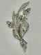 Trifari Signed Alfred Philippe 1941 Rhinestone Large Flower Wheat Brooch Pin