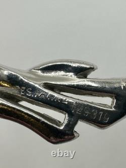 Trifari Signed Alfred Philippe 1941 Rhinestone Large Flower Wheat Brooch Pin