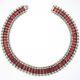 Trifari Sterling Alfred Philippe Deco Style Pave and Ruby Choker Necklace