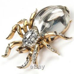Trifari Sterling'Alfred Philippe' Jelly Belly Spider Pin Clip