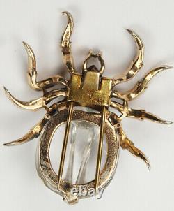 Trifari Sterling'Alfred Philippe' Jelly Belly Spider Pin Clip