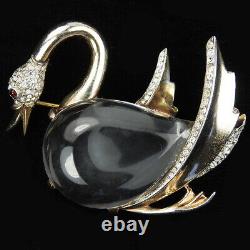 Trifari Sterling'Alfred Philippe' Jelly Belly Swan Pin