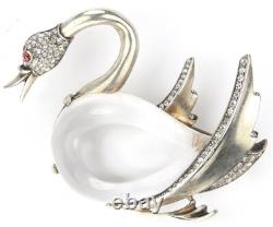 Trifari Sterling'Alfred Philippe' Jelly Belly Swan Pin