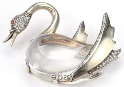 Trifari Sterling'Alfred Philippe' Jelly Belly Swan Pin