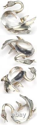 Trifari Sterling'Alfred Philippe' Jelly Belly Swan Pin