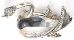 Trifari Sterling'Alfred Philippe' Jelly Belly Swan Pin