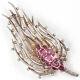 Trifari Sterling'Alfred Philippe' Pink Topaz Feathery Bullrush Pin