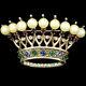 Trifari Sterling'Alfred Philippe' Royal Crown of Pearls Pin