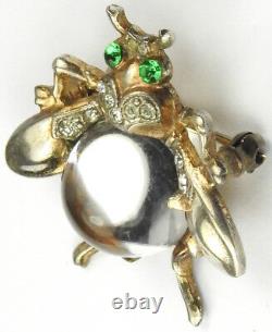 Trifari Sterling'Alfred Philippe' Smallest Jelly Belly Bug or Fly Pin