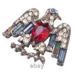 Trifari Sterling Silver Alfred Philippe Patriotic American Eagle Pin