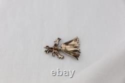 Trifari Sterling Silver Straw Girl BROOCH Nenette 1943 Alfred Philippe Rag Doll